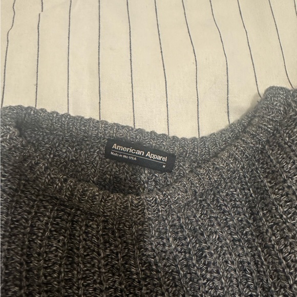 American apparel grey knit Crewneck sweater - Picture 2 of 4